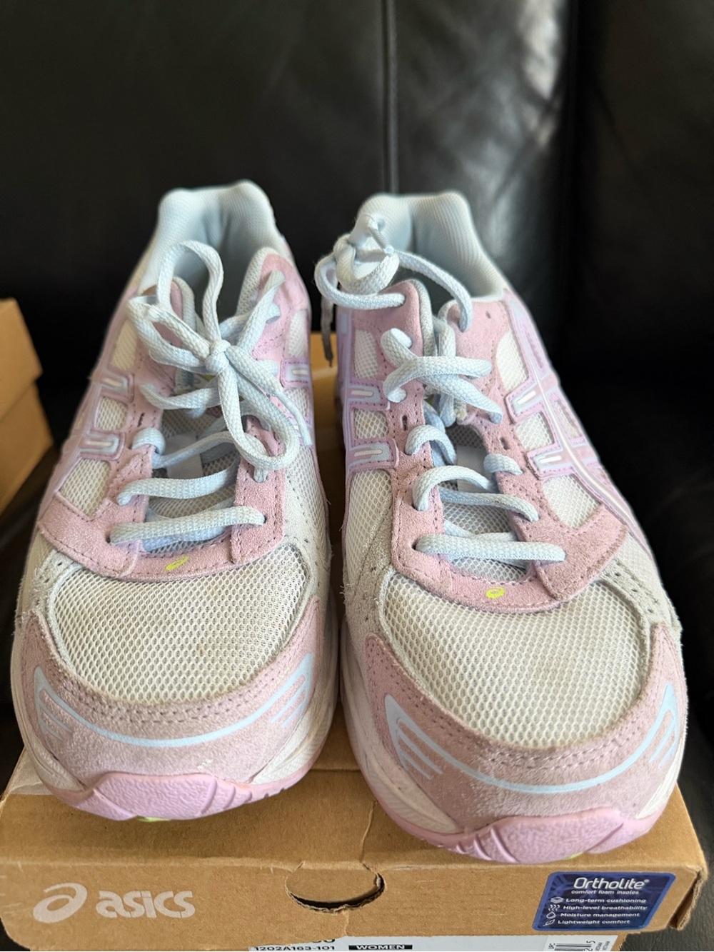 Asics Kids Pink and White Sneakers